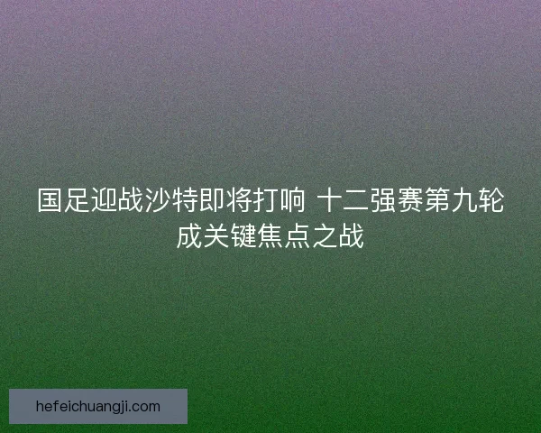 国足迎战沙特即将打响 十二强赛第九轮成关键焦点之战