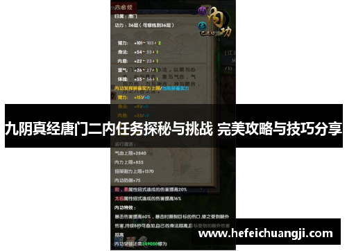 九阴真经唐门二内任务探秘与挑战 完美攻略与技巧分享